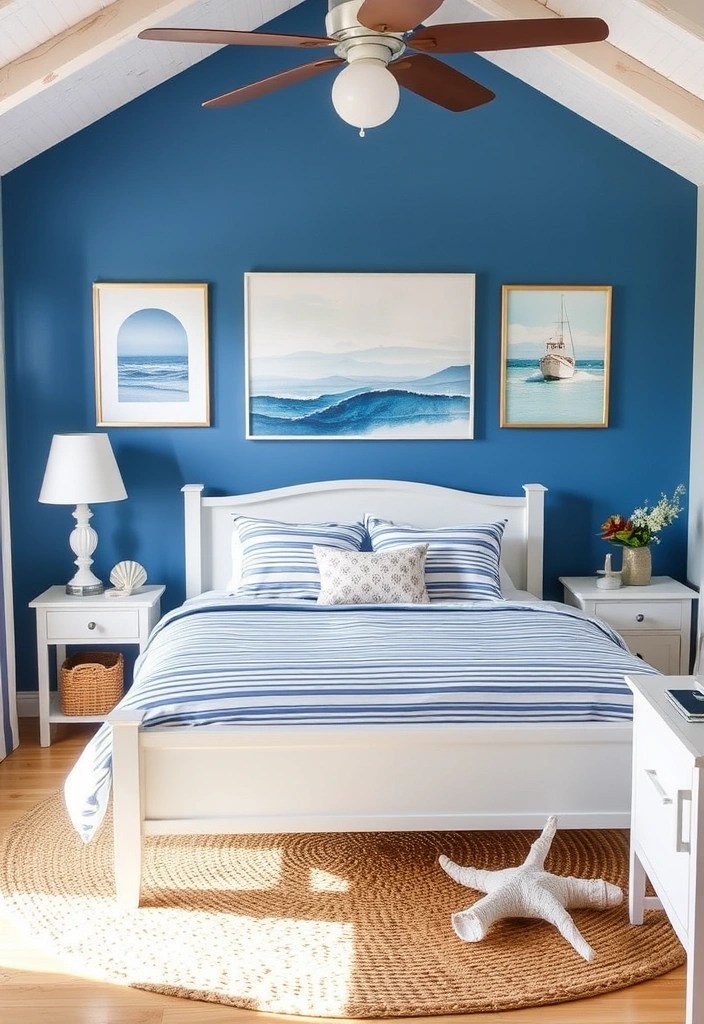 12 Tranquil Bedroom Makeovers That Won't Break the Bank (You’ll Love #5!) - 1. Coastal Charm with Blue Accents