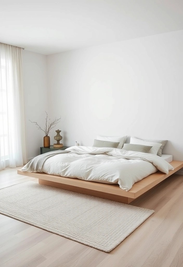 12 Tranquil Bedroom Makeovers That Won't Break the Bank (You’ll Love #5!) - 2. Minimalist Zen Retreat