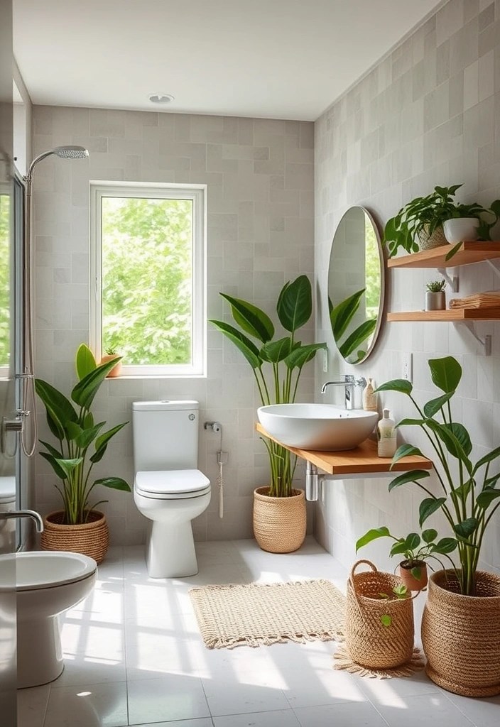 18 Bathroom Transformations That'll Make You Want to Redecorate (#5 Is Unbelievable!) - 12. Sustainable Style: Eco-Friendly Choices