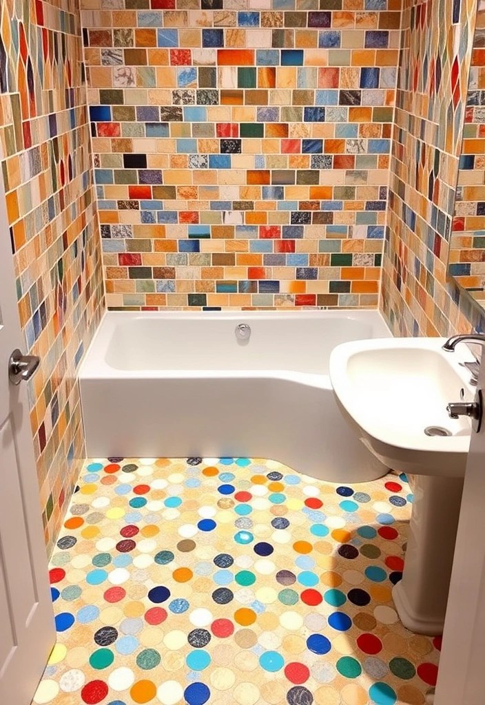 18 Bathroom Transformations That'll Make You Want to Redecorate (#5 Is Unbelievable!) - 13. Creative Tile Patterns: A Visual Delight