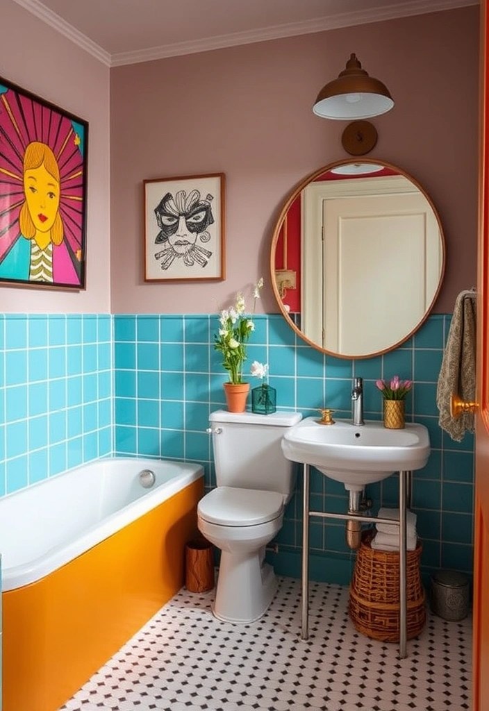 18 Bathroom Transformations That'll Make You Want to Redecorate (#5 Is Unbelievable!) - 18. Artistic Touches: Elevating the Ordinary
