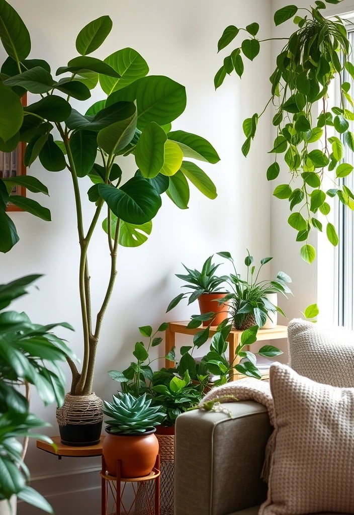 21 Cozy Living Room Ideas That'll Make You Want to Curl Up and Stay Forever! - 4. Abundant Greenery