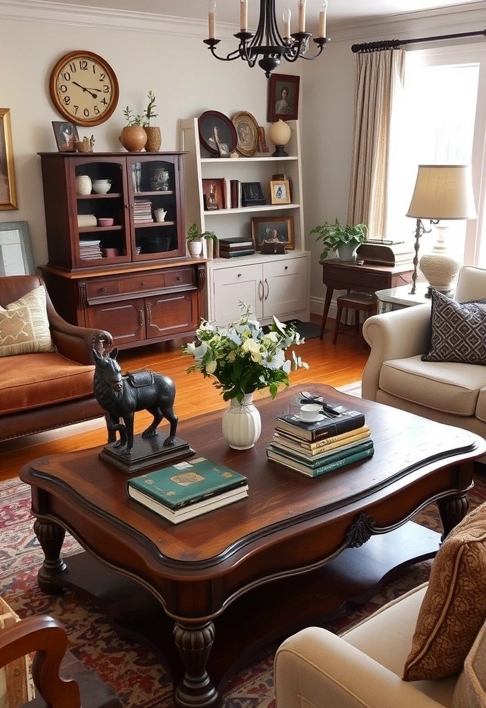 21 Cozy Living Room Ideas That'll Make You Want to Curl Up and Stay Forever! - 8. Vintage Finds