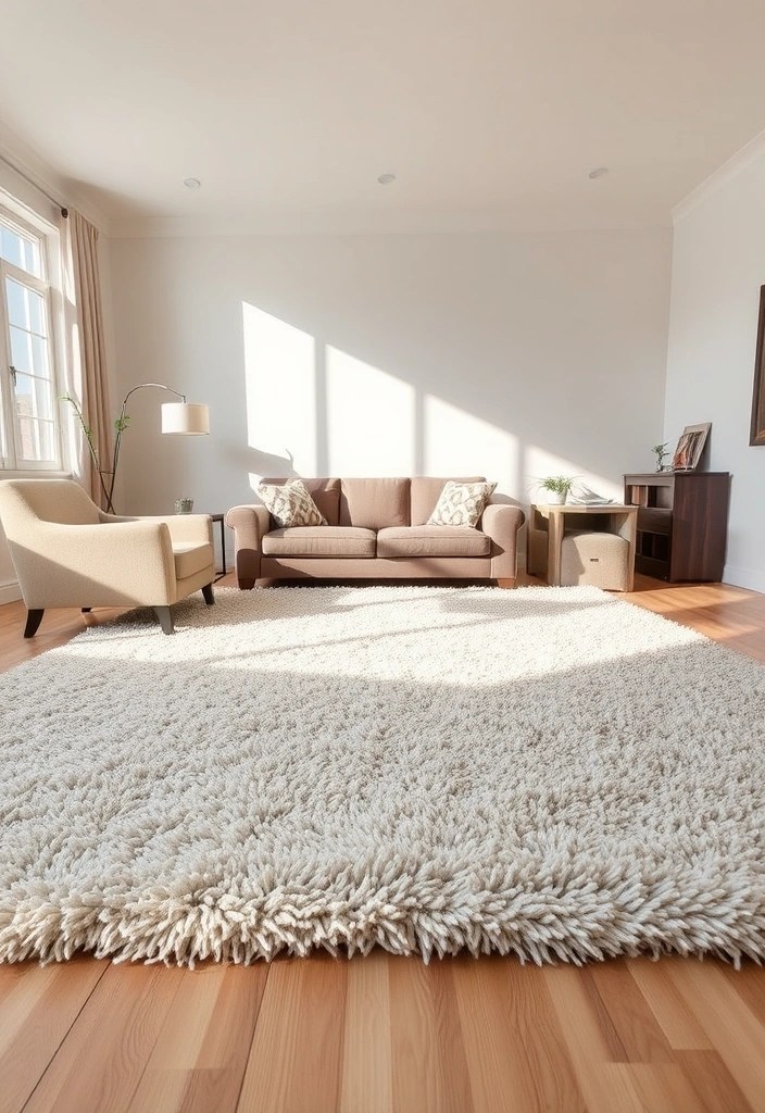 21 Cozy Living Room Ideas That'll Make You Want to Curl Up and Stay Forever! - 9. Soft Area Rugs