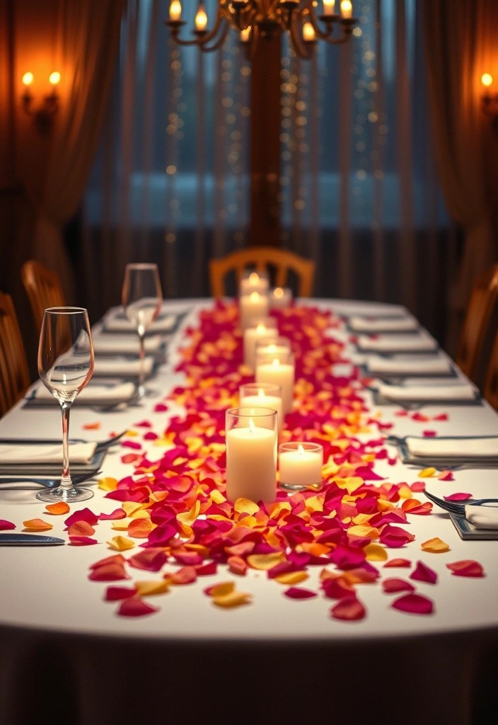 25 Stunning Floral Decor Ideas to Brighten Up Your Apartment This Spring (#12 Will Leave You Breathless!) - 12. Flower Petal Runner