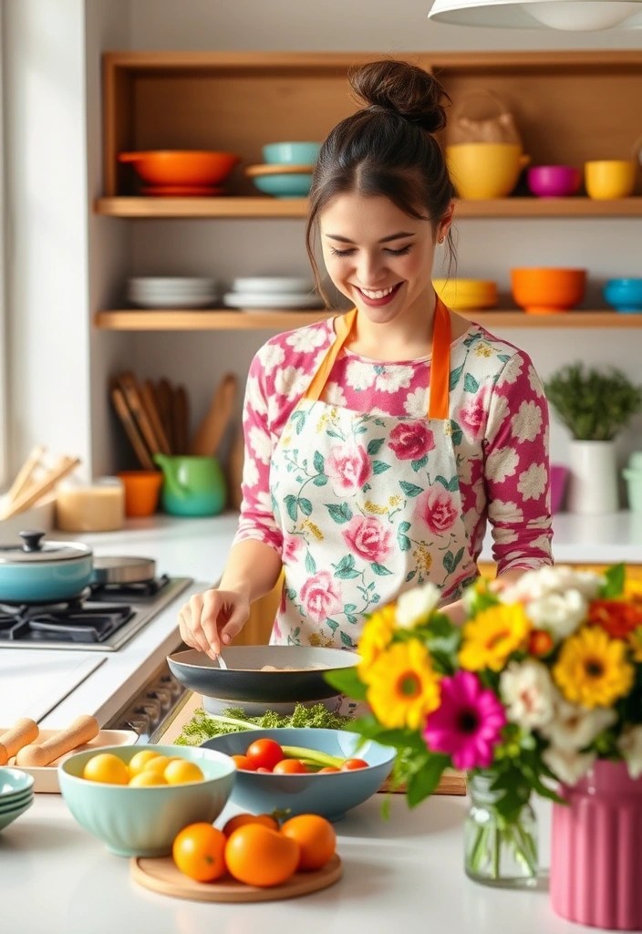 25 Stunning Floral Decor Ideas to Brighten Up Your Apartment This Spring (#12 Will Leave You Breathless!) - 18. Floral Print Aprons