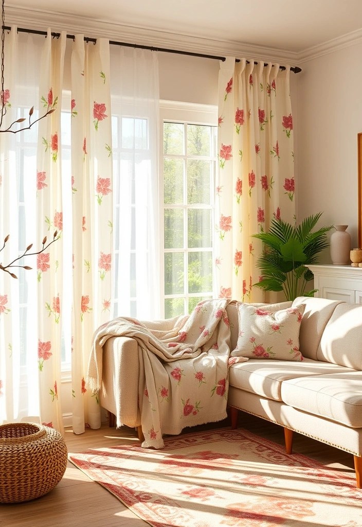 25 Stunning Floral Decor Ideas to Brighten Up Your Apartment This Spring (#12 Will Leave You Breathless!) - 4. Flower-Printed Fabrics