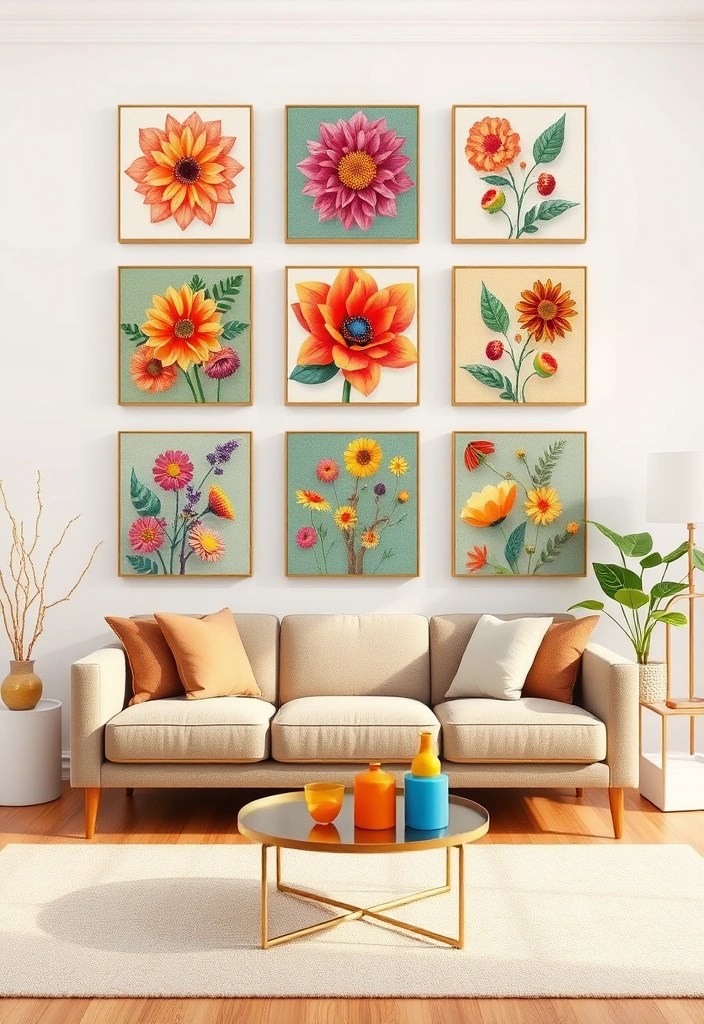 25 Stunning Spring Home Decor Ideas That Will Refresh Your Space! - 11. Seasonal Wall Art