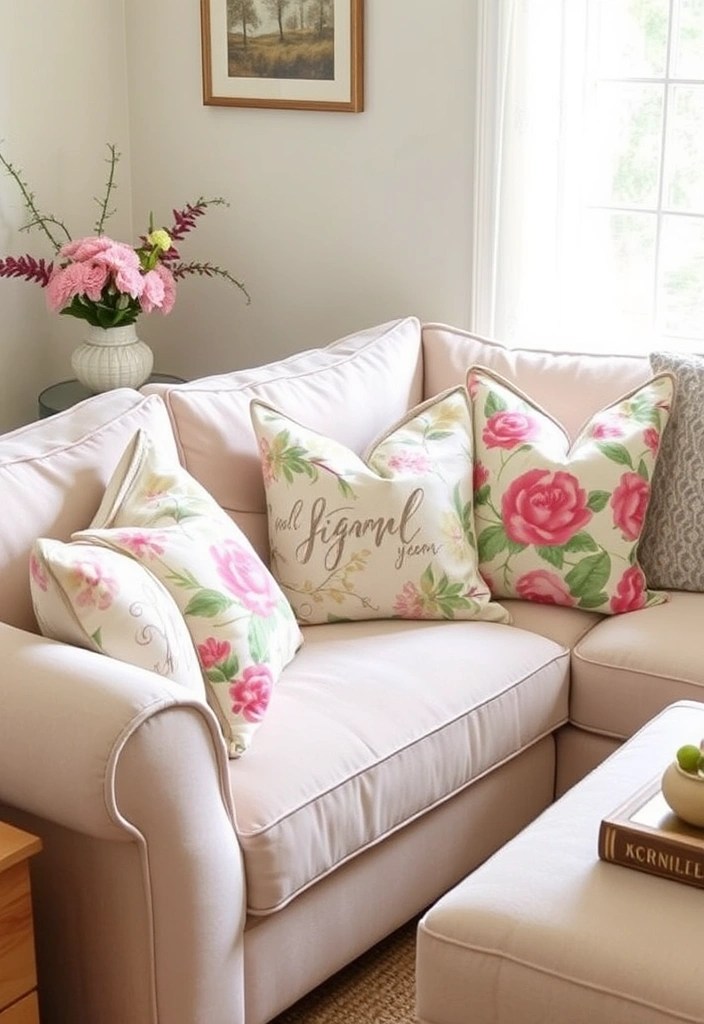 25 Stunning Spring Home Decor Ideas That Will Refresh Your Space! - 16. Seasonal Pillows